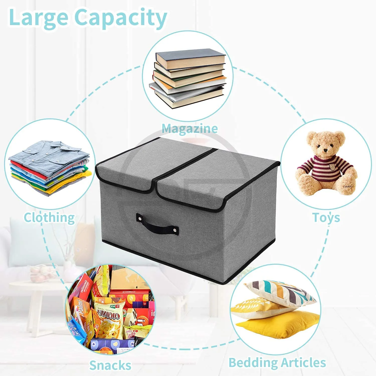 Foldable Rectangular Stackable Storage Bins/Closet Organizer