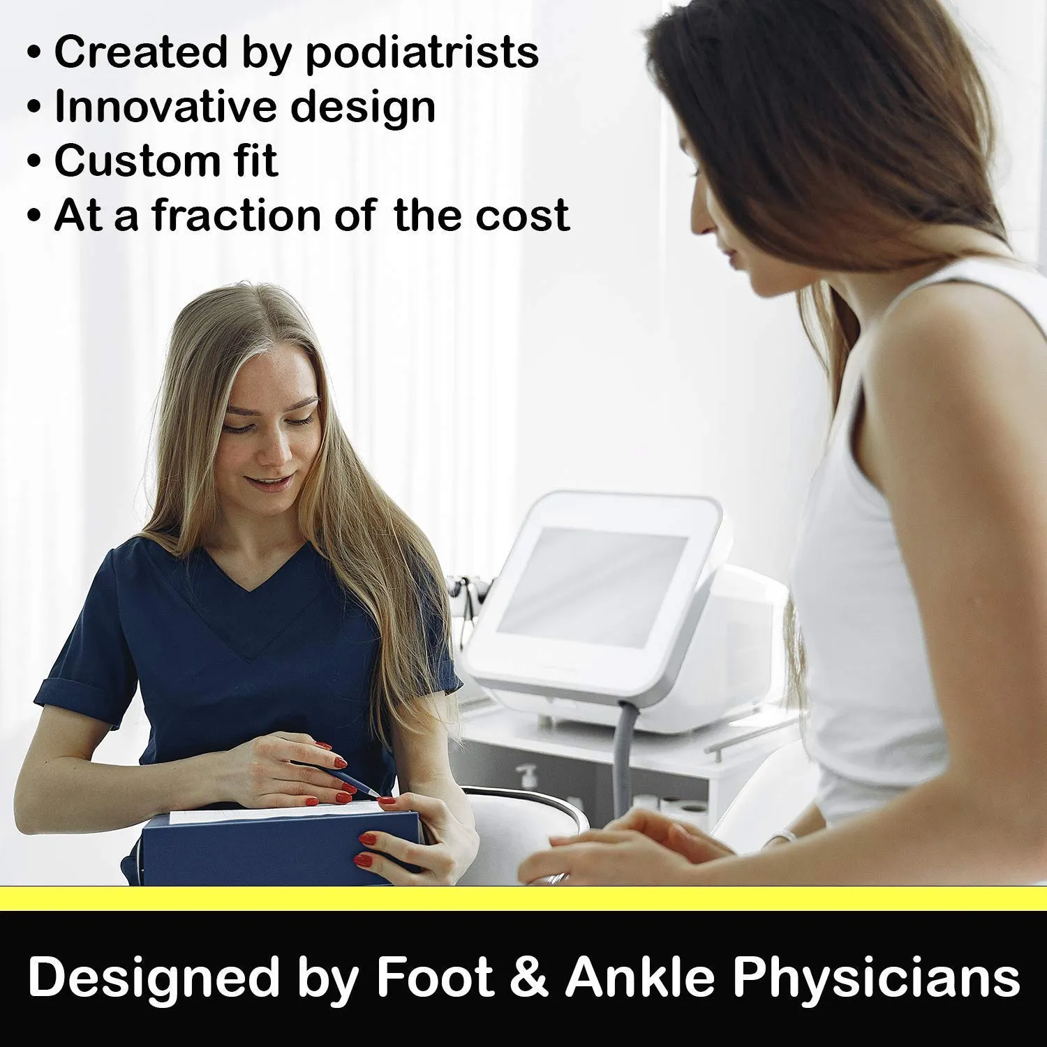FootChair Orthotics with Pads for Adjustable Arch Height. Relieve Plantar Fasciitis and Other Foot Pain (Women’s 7-8.5 / Men’s 5-6.5)