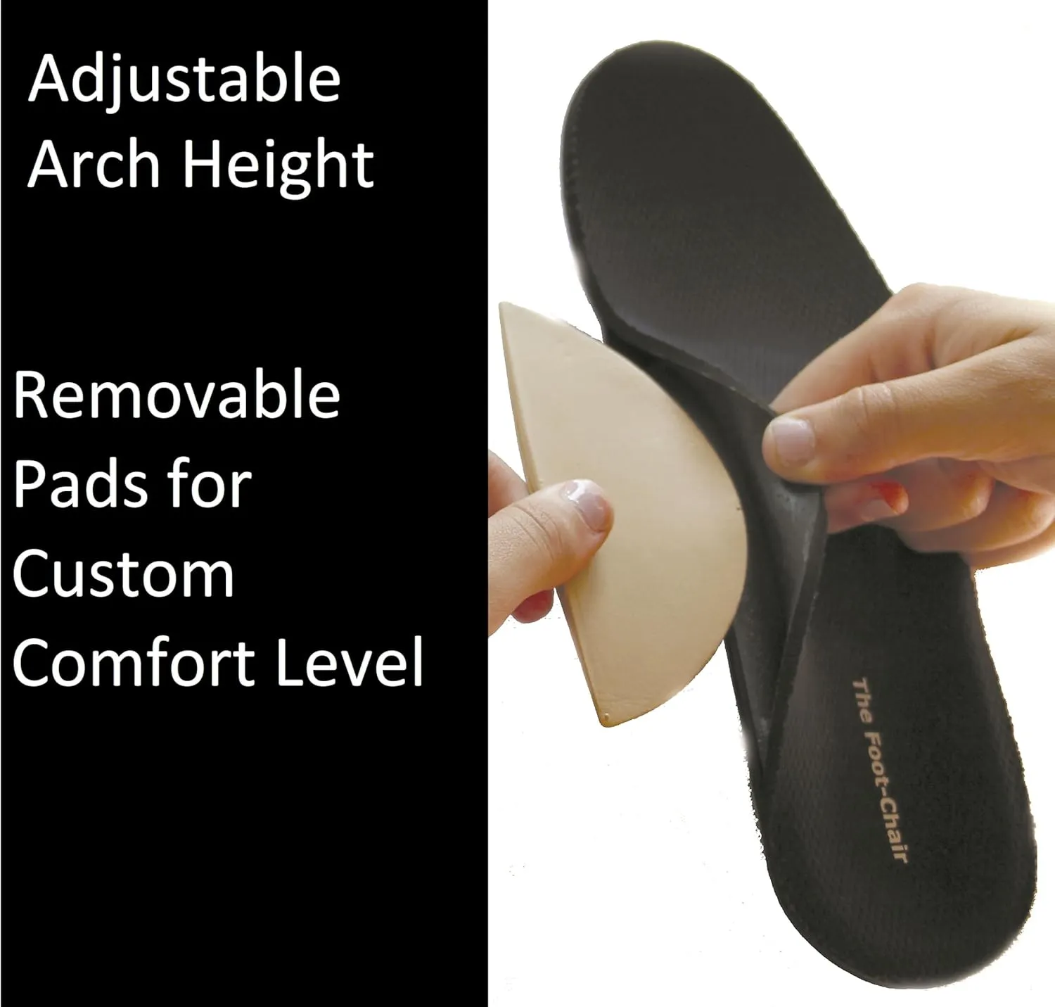 FootChair Orthotics with Pads for Adjustable Arch Height. Relieve Plantar Fasciitis and Other Foot Pain (Women’s 7-8.5 / Men’s 5-6.5)