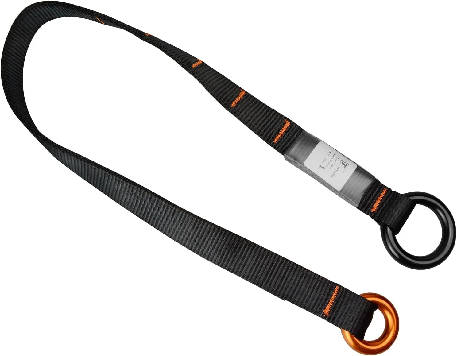Friction Saver, 23kN Cambium Saver Retrievable Anchor, Climbing Rope Loop Belt Sling with Two 25kN Aluminum Rings for Tree Arborist Climbing Rappeling