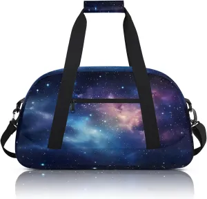 Galaxy Small Gym Bag 18 inch Carry On Duffel Bag for Weekender Travel Sports Workout Yoga Gymnastics Dance Ballet