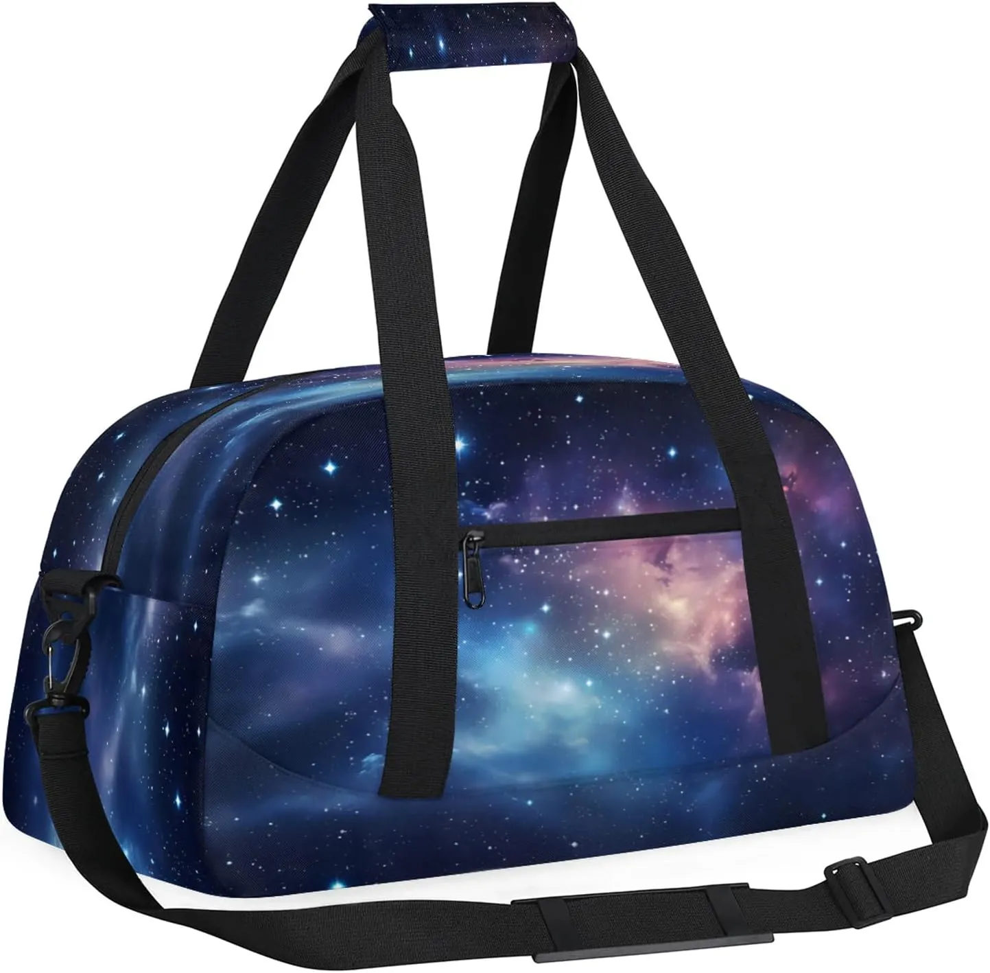 Galaxy Small Gym Bag 18 inch Carry On Duffel Bag for Weekender Travel Sports Workout Yoga Gymnastics Dance Ballet