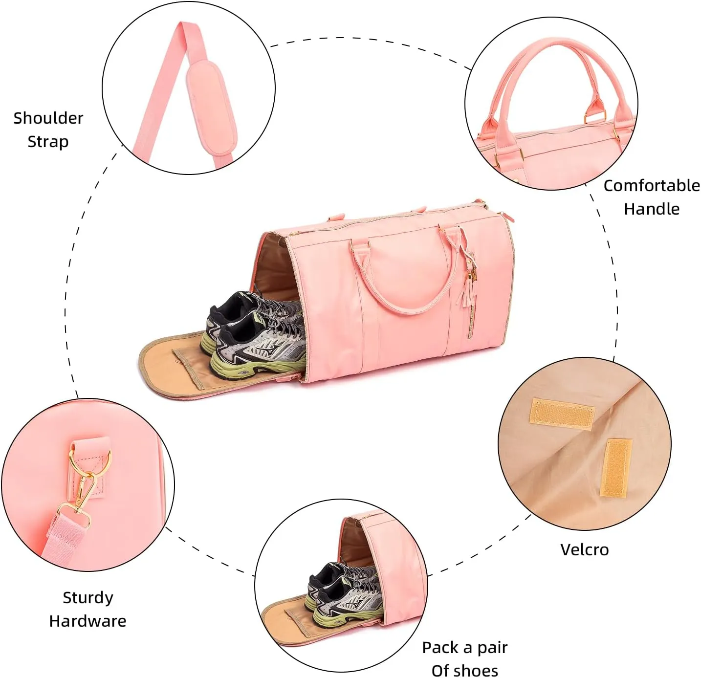 Garment Bag Carry On Garment Duffel Bag Hanging Dress Suitcase Suit Travel Bags with Shoulder Strap for Travel Men Women