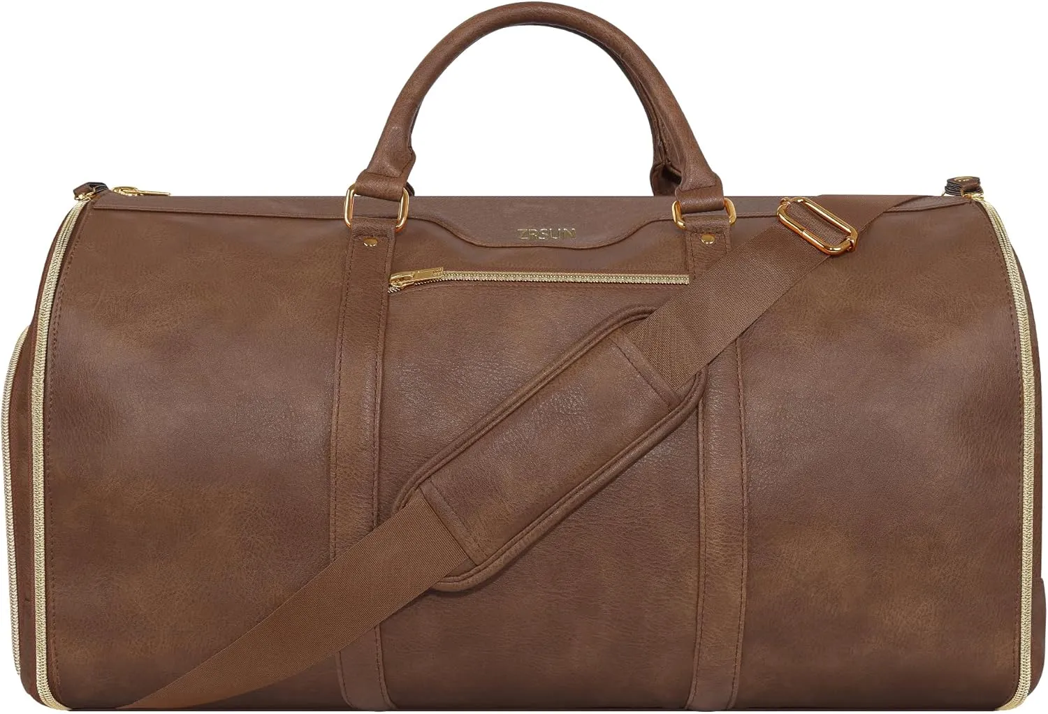 Garment Bag for Travel, Carry On Garment bag, Convertible Duffel Bag with Shoe Compartment, Perfect for Business Trips and Weekend Getaways(Brown)