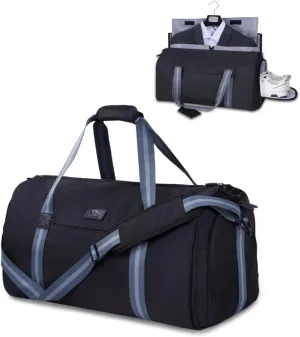 Garment Duffle Bags for Travel - Foldable Suit Travel Bag, Convertible 2 in 1 Carry On Garment Bag, Fold Out Suit Luggage Bags, Airline Approved Garment Bag for Hanging Clothes