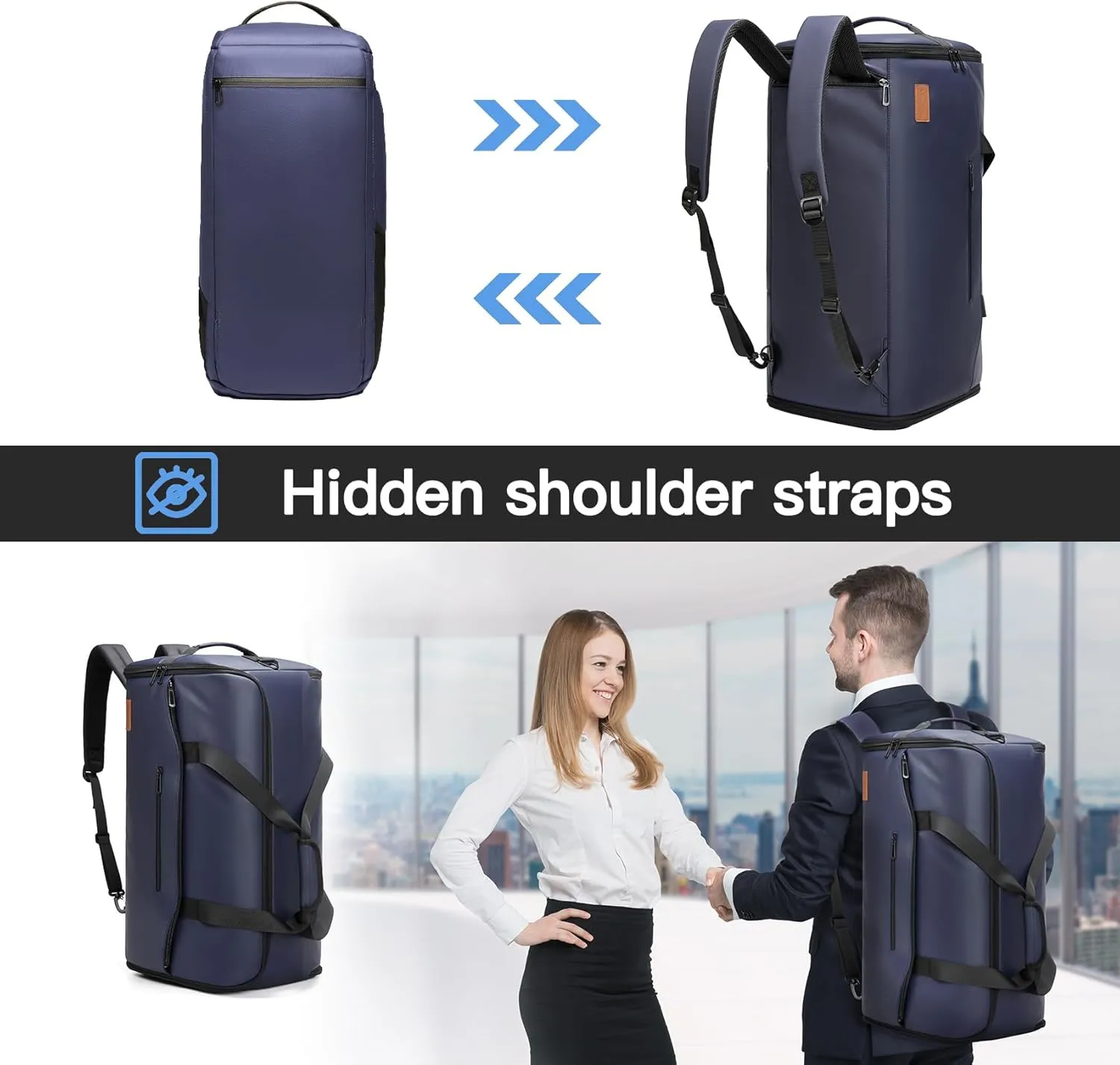 Garment Duffle Bags for Travel,Moulyan Convertible Garment Bag with Shoe Compartment,3 in 1 Waterproof Travel Suit Bag with Shoulder Strap for Men Women