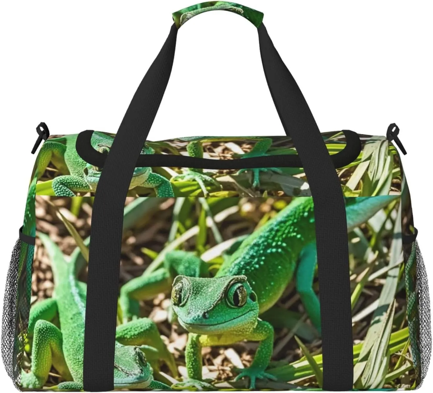 Gecko Lizards Travel Duffel Bag Lightweight Waterproof Carry On Tote Bag Foldable Weekender Overnight Bags Sport Gym Bag For Women Men