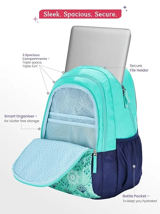 Genie Snowflake DLX 19" Backpack  - Teal