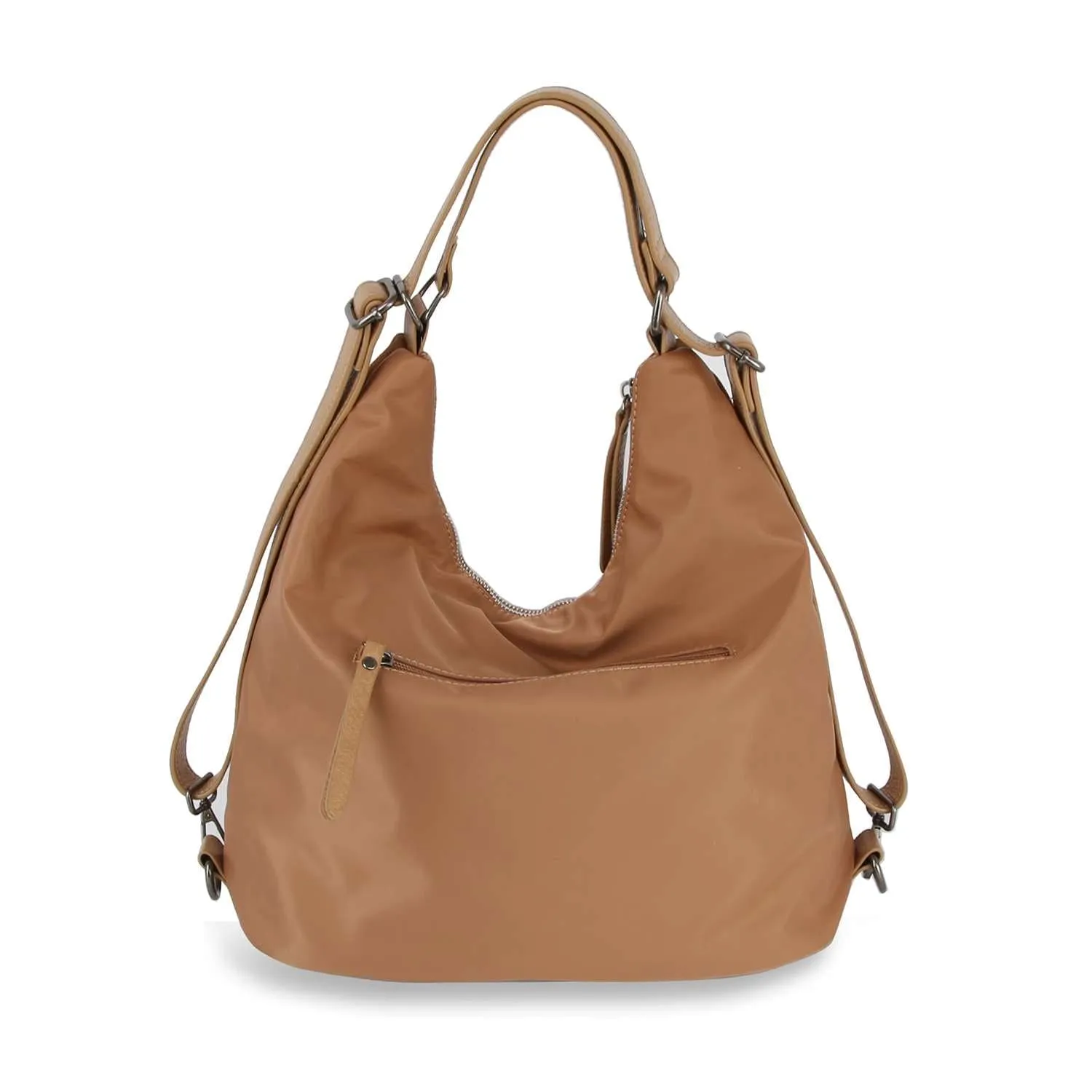 Genuine Leather Convertible Hobo Backpack