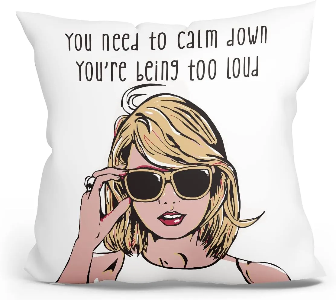 gfuhlre Pillow Covers,18x18 Throw Pillow Covers, Singer Fan Music Lover Song Album Gift Women Decorative Square Cushion Covers Pillowcase, Home Decorations for Sofa Couch Bed Chair Car