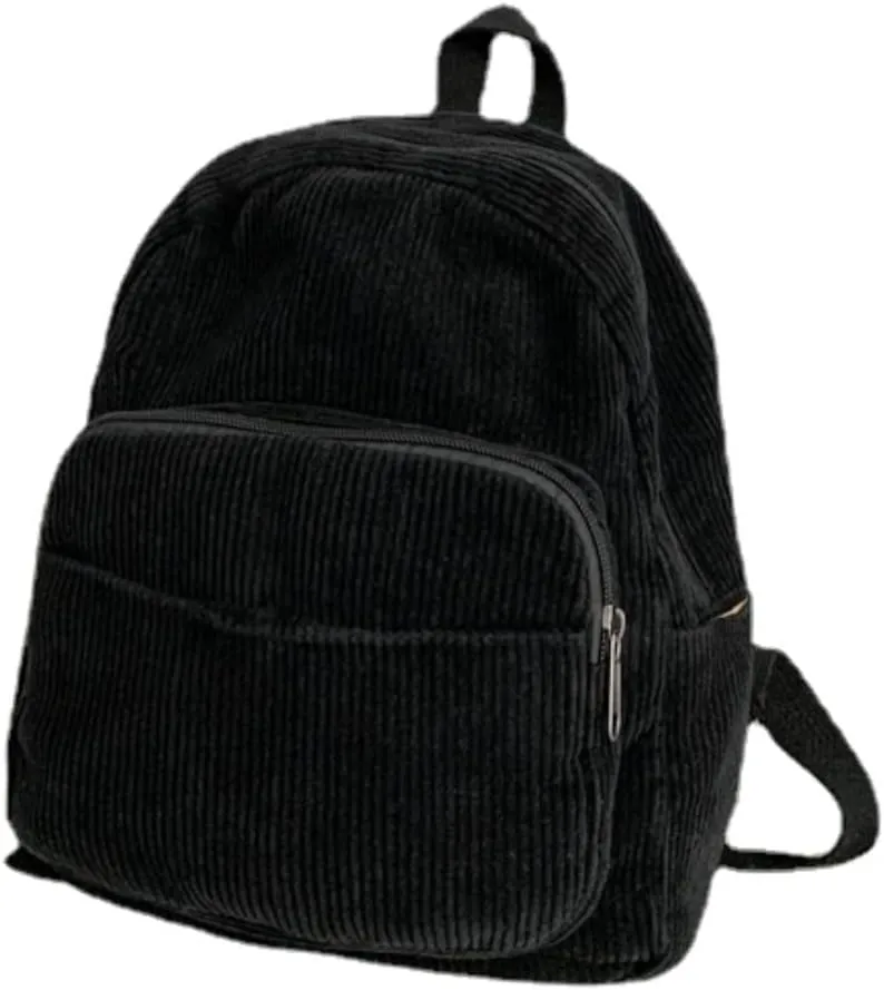 GGOOB Small Backpack for Women - Cute Mini Aesthetic Tiny Corduroy Bookbag