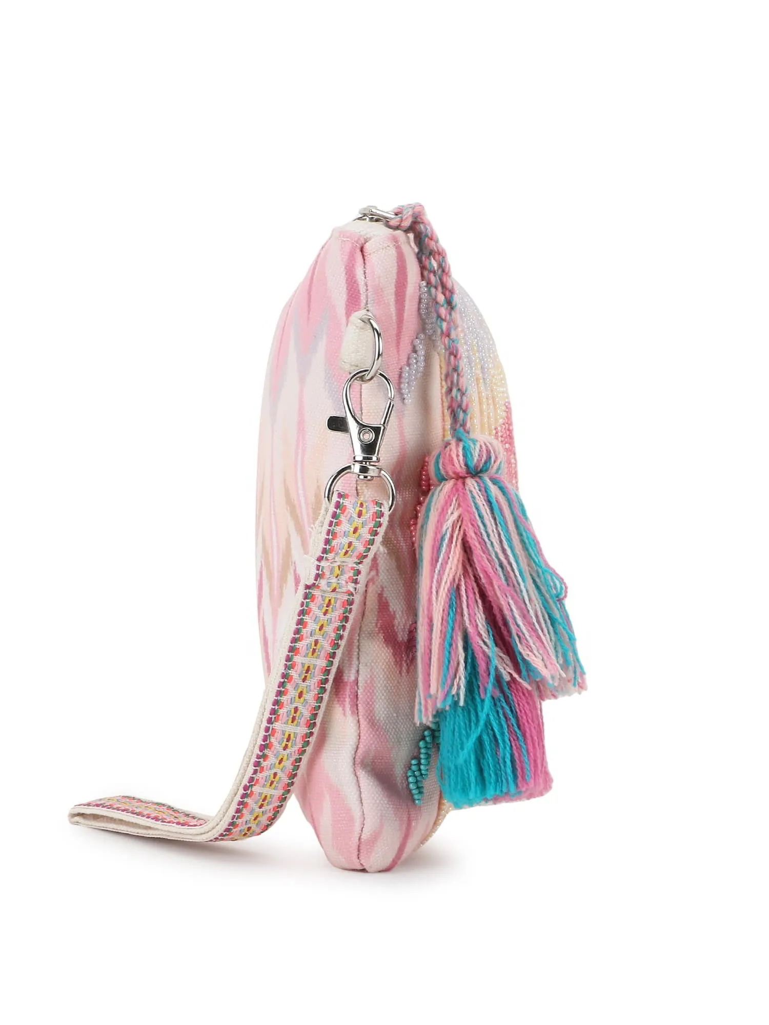 Ghoomar Polycotton Ikat Digital Printed Sling Bag