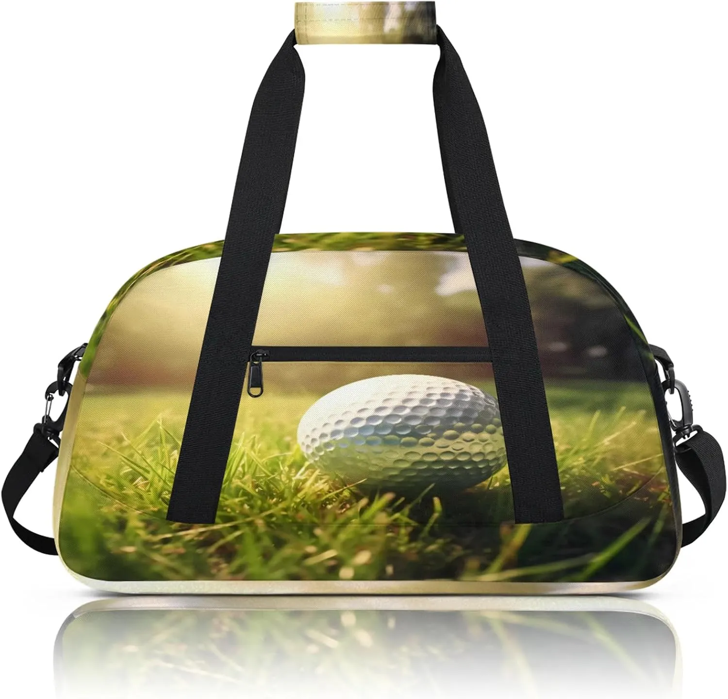 Golf Club Themed Small Gym Bag 18 inch Carry On Duffel Bag for Weekender Travel Sports Workout Yoga Gymnastics Dance Ballet