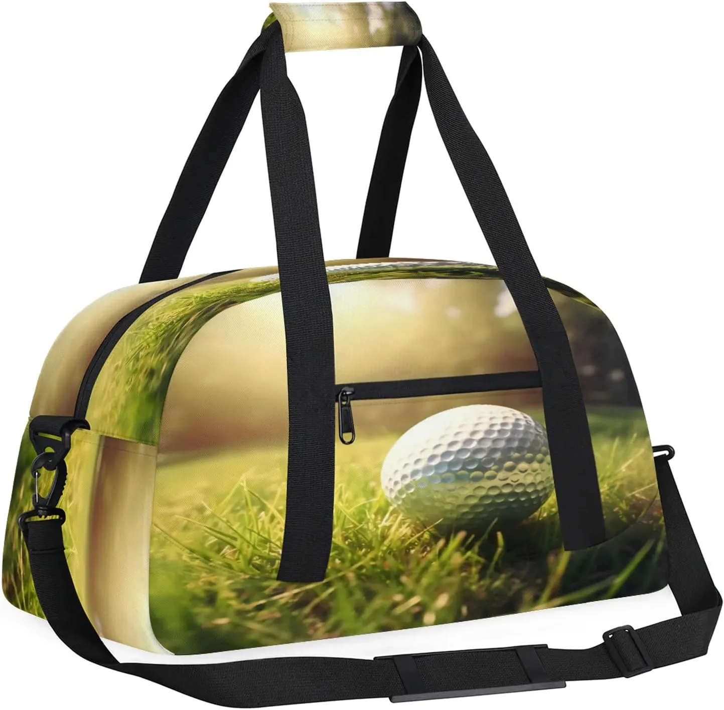Golf Club Themed Small Gym Bag 18 inch Carry On Duffel Bag for Weekender Travel Sports Workout Yoga Gymnastics Dance Ballet