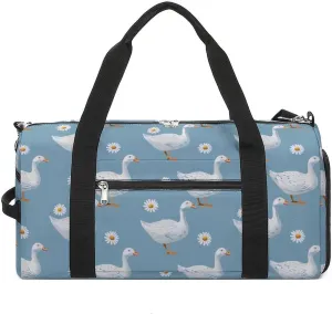 Goose Print Sports Gym Bag Lightweight Travel Duffle Bag Carry on Weekender Bags for Women Men