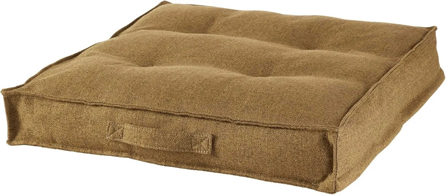 Greendale Home Fashions Square Tufted Floor Pillow with Removable Cover, Small (24"), Moss