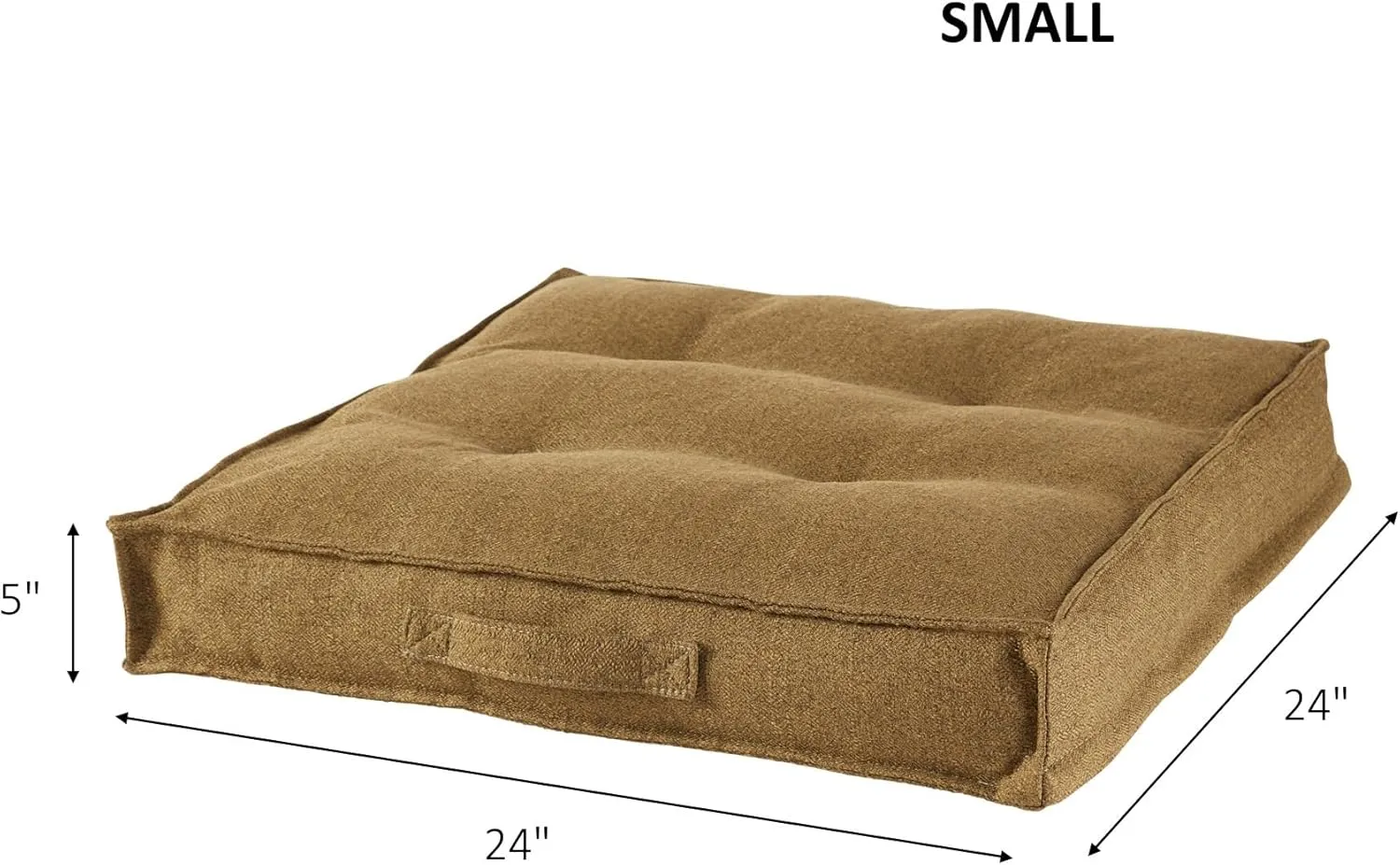 Greendale Home Fashions Square Tufted Floor Pillow with Removable Cover, Small (24"), Moss