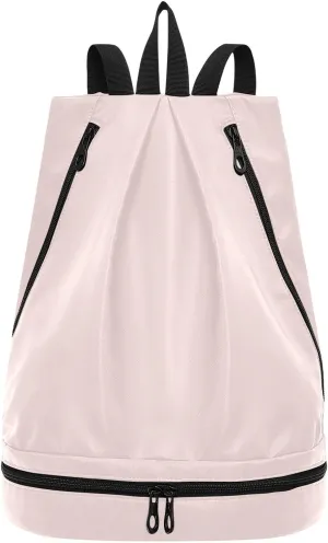 Gym Backpack Bag Misty Rose Sport Swimming Equipment Sackpack 20818