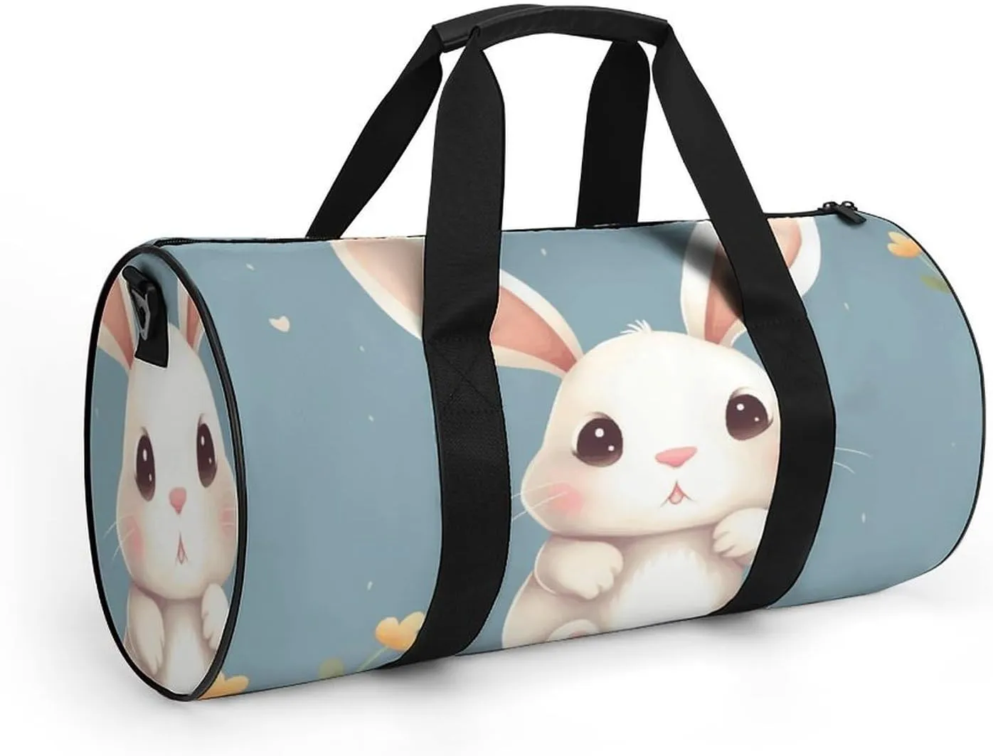 Gym Bag for Men Women Cartoon Cute Bunny Duffel Bag Overnight Bag with Compartment Gym Sackpac