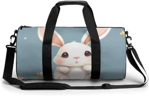 Gym Bag for Men Women Cartoon Cute Bunny Duffel Bag Overnight Bag with Compartment Gym Sackpac