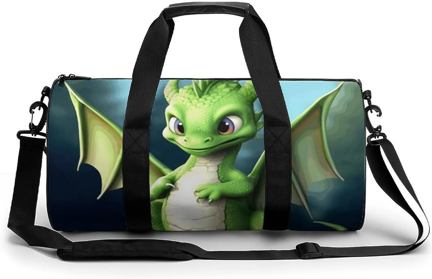 Gym Bag for Men Women Dragon Cute Duffel Bag Overnight Bag with Compartment Gym Sackpac