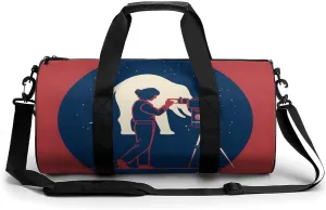 Gym Bag for Men Women Girl Takes Photo of Elephant Duffel Bag Overnight Bag with Compartment Gym Sackpac