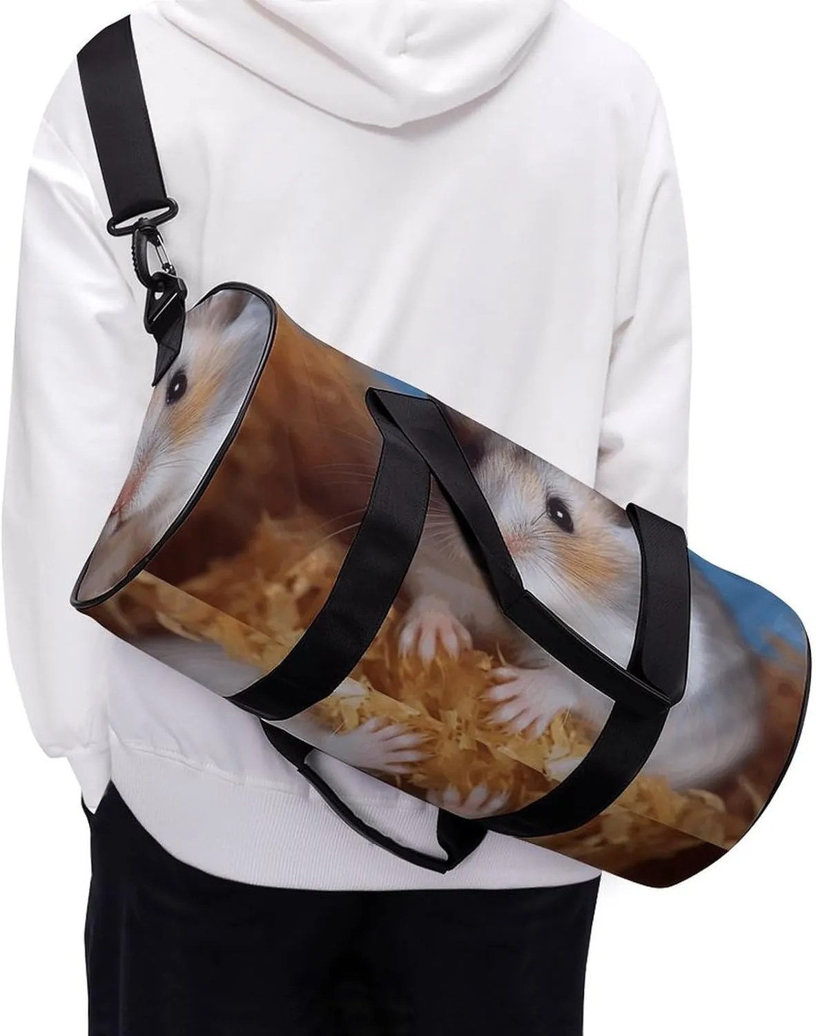Gym Bag for Men Women Hamster Duffel Bag Overnight Bag with Compartment Gym Sackpac