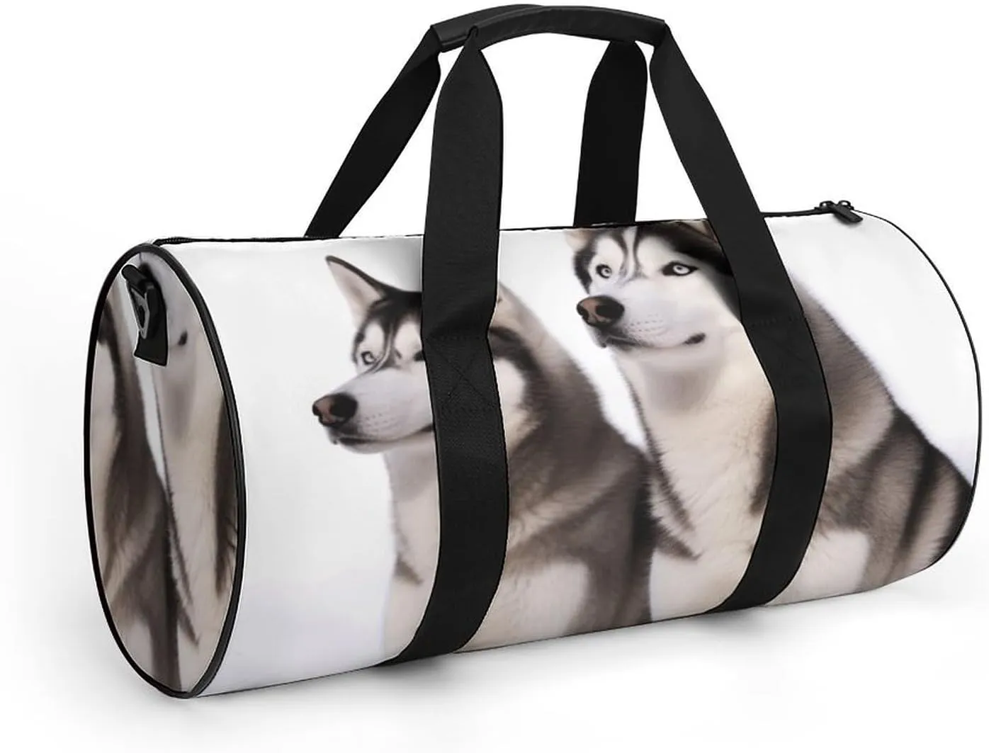 Gym Bag for Men Women Husky Dogs Duffel Bag Overnight Bag with Compartment Gym Sackpac