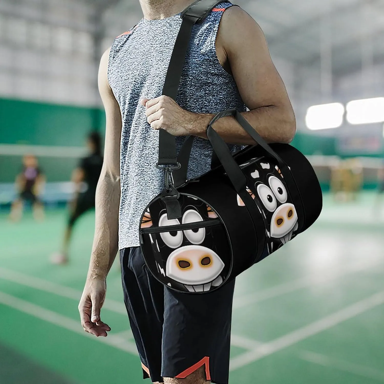 Gym Bag for Men Women Milk Carton Duffel Bag Overnight Bag with Compartment Gym Sackpac