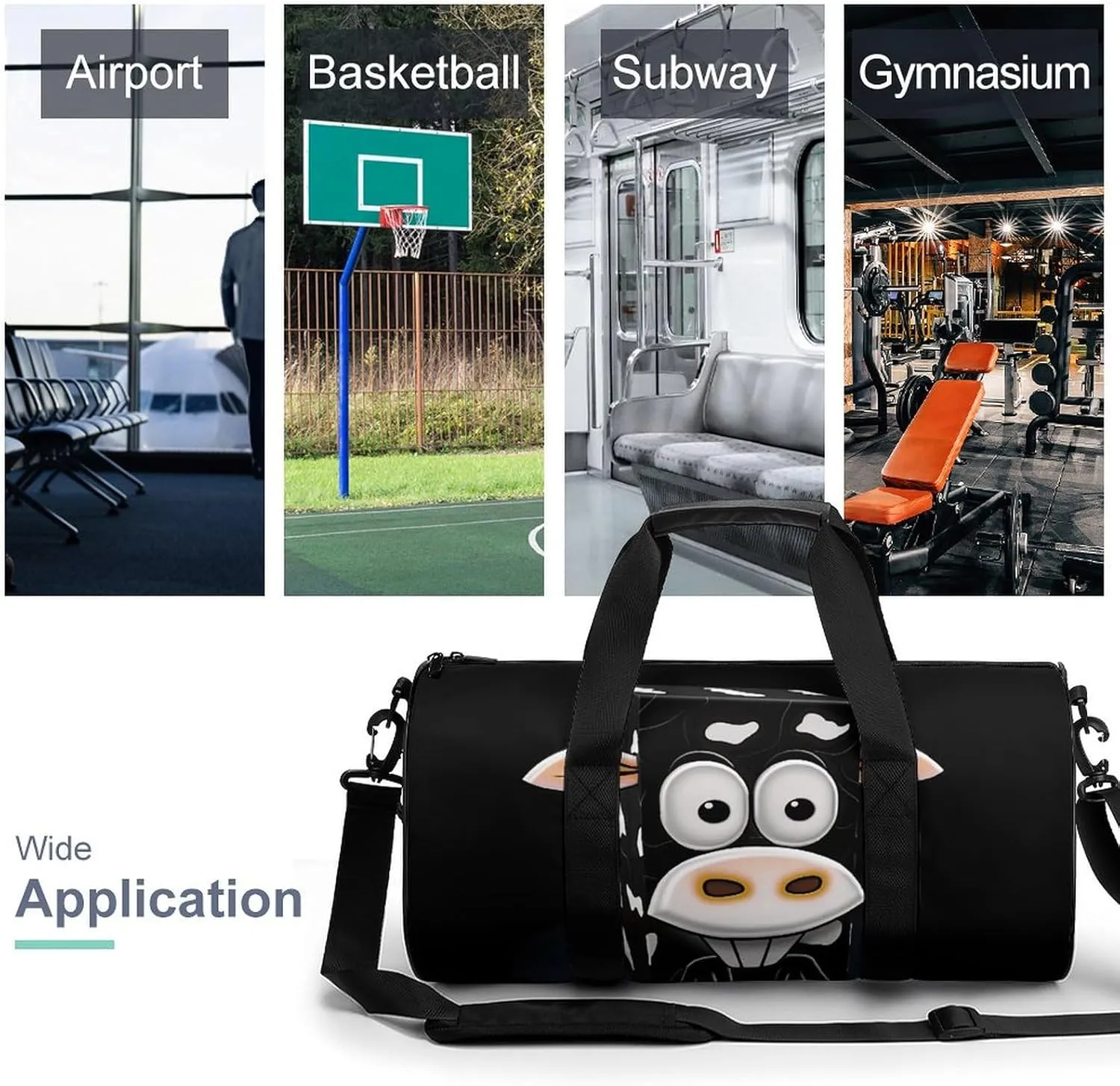 Gym Bag for Men Women Milk Carton Duffel Bag Overnight Bag with Compartment Gym Sackpac
