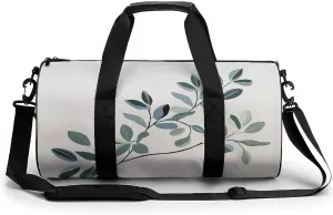 Gym Bag for Men Women Plant Branches Duffel Bag Overnight Bag with Compartment Gym Sackpac