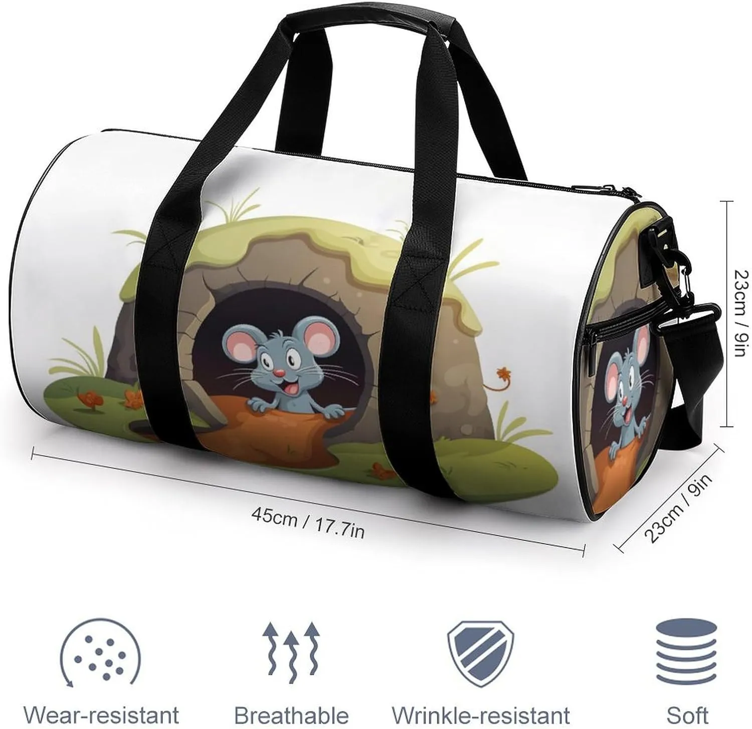 Gym Bag for Men Women The Hole Duffel Bag Overnight Bag with Compartment Gym Sackpac