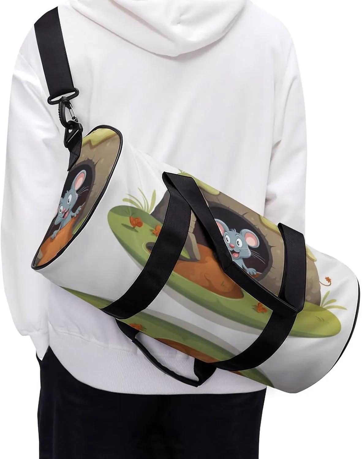 Gym Bag for Men Women The Hole Duffel Bag Overnight Bag with Compartment Gym Sackpac