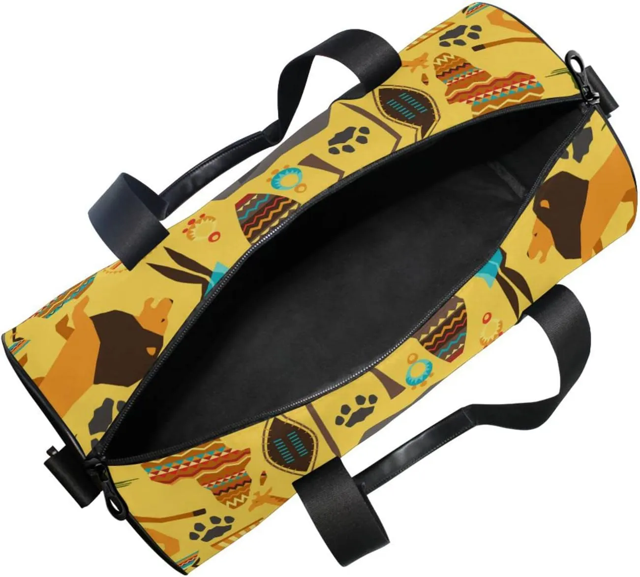 Gym Bag for Women and Men Small Duffel Bag for Sports Travel Weekender Overnight Vacation Beach Lightweight Carry on Bag for Boys Girls African Style