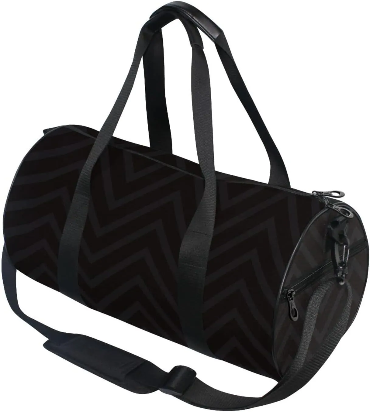 Gym Bag for Women and Men Small Duffel Bag for Sports Travel Weekender Overnight Vacation Beach Lightweight Carry on Bag for Boys Girls Black Geometric