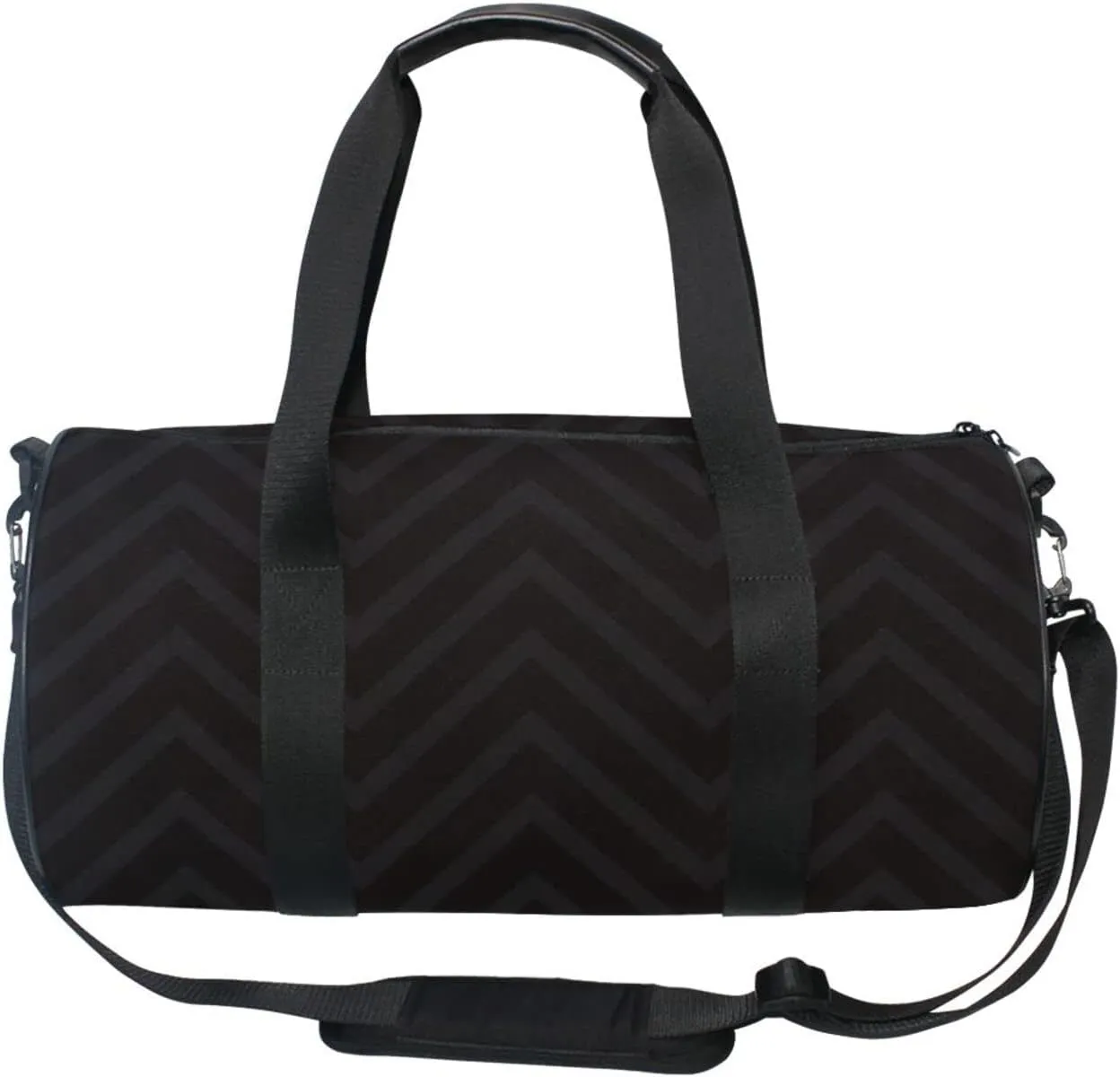 Gym Bag for Women and Men Small Duffel Bag for Sports Travel Weekender Overnight Vacation Beach Lightweight Carry on Bag for Boys Girls Black Geometric