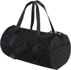 Gym Bag for Women and Men Small Duffel Bag for Sports Travel Weekender Overnight Vacation Beach Lightweight Carry on Bag for Boys Girls Black Geometric