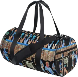 Gym Duffel Bag Ancient Egyptian Sports Lightweight Canvas Travel Luggage Bag