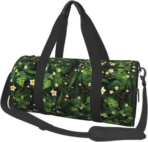 Hawaiian Duffel Bag Foldable Gym Bag For Men Women, Lightweight With Inner Pocket For Travel Sports