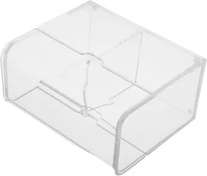 HEALLILY Acrylic Storage Case Clear Card Organizer Box for Story Cards Flashcards Spacious High Transparency Modern Design for Boys and Girls Game Organizers