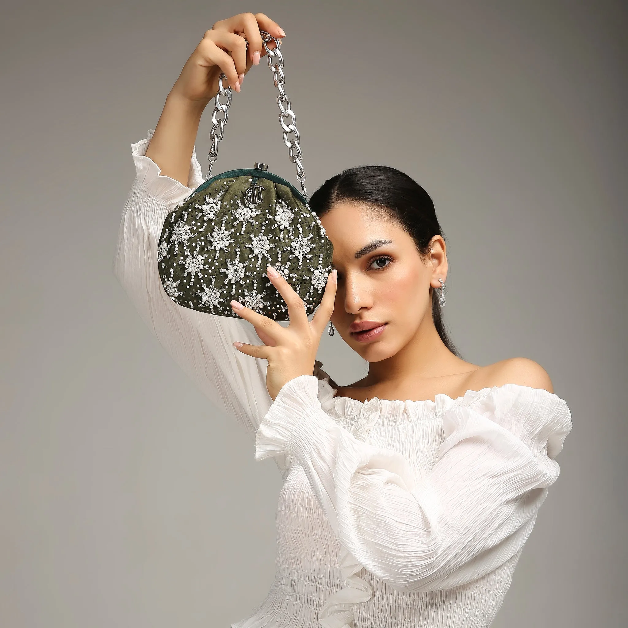 Heer Green Purse handbag