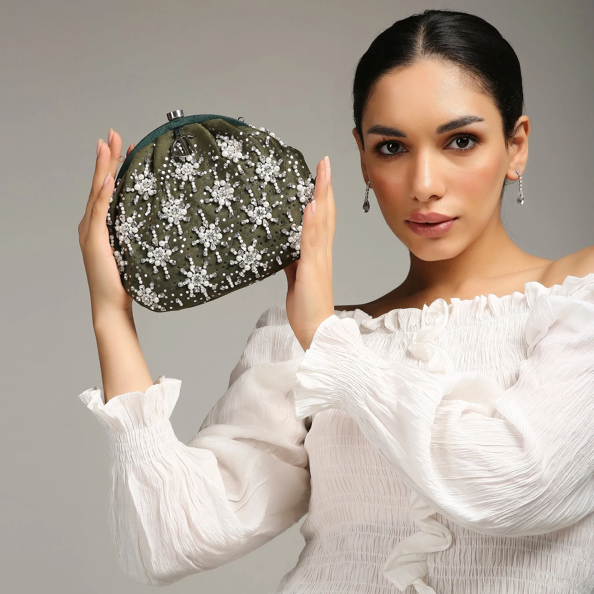 Heer Green Purse handbag