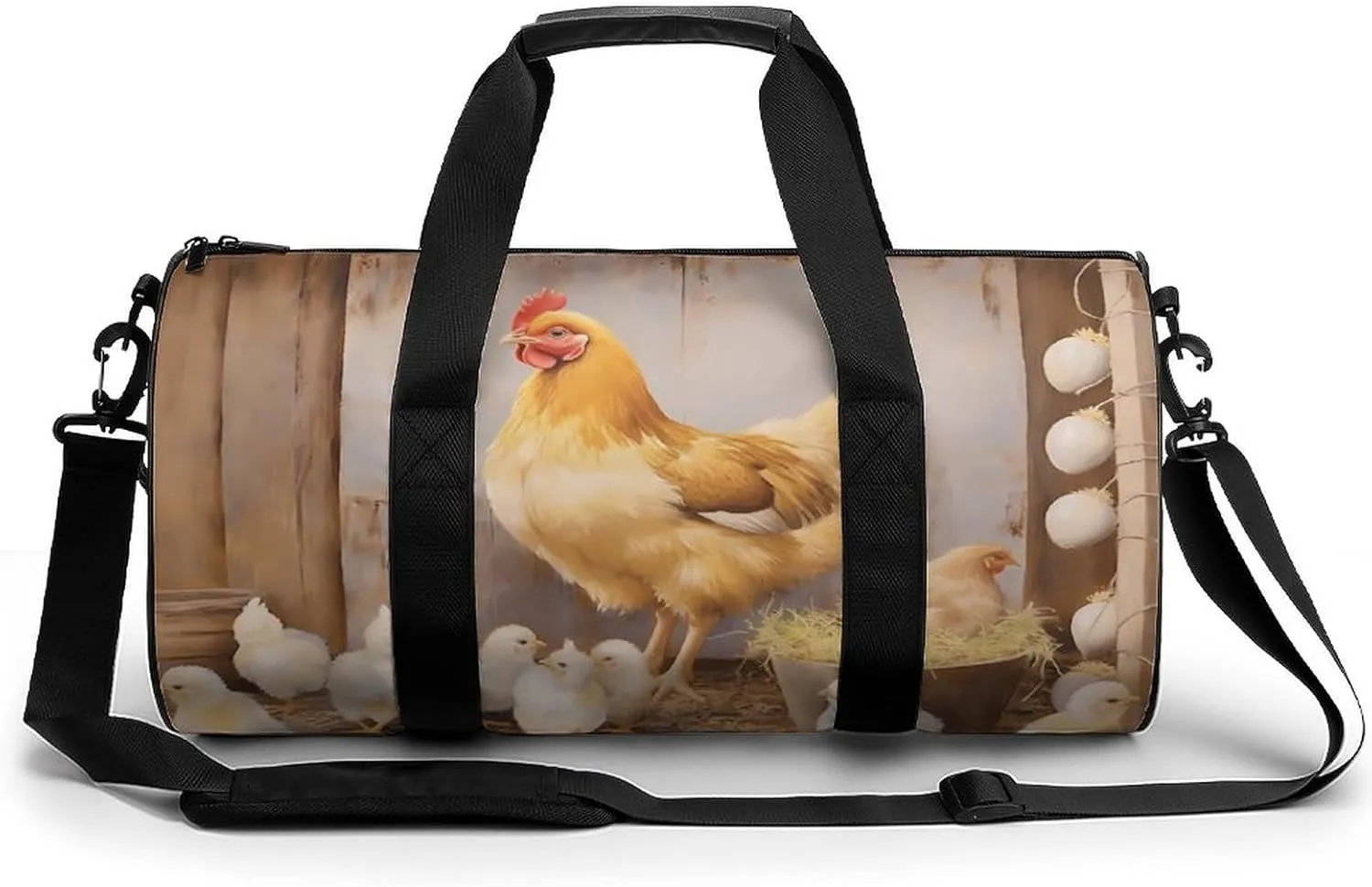 Hen Novelty Large Duffel Bag Lightweight Gym Bag Travel Tote Bags
