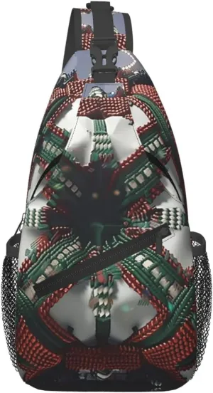 Hexagonal dome Cross Chest Bag Diagonally Men Women Crossbody Shoulder Bag Casual Fashion Travel Bag Sling Backpack