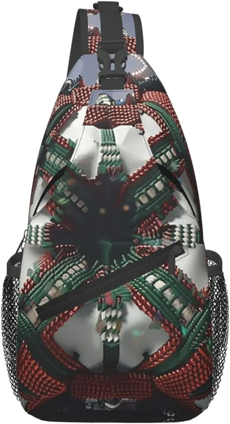 Hexagonal dome Cross Chest Bag Diagonally Men Women Crossbody Shoulder Bag Casual Fashion Travel Bag Sling Backpack