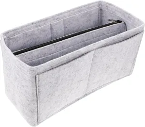 Homoyoyo Versatile Bag Organizer Insert for Tote Felt Makeup Bag Organizer 32.5x17.5x12.5cm
