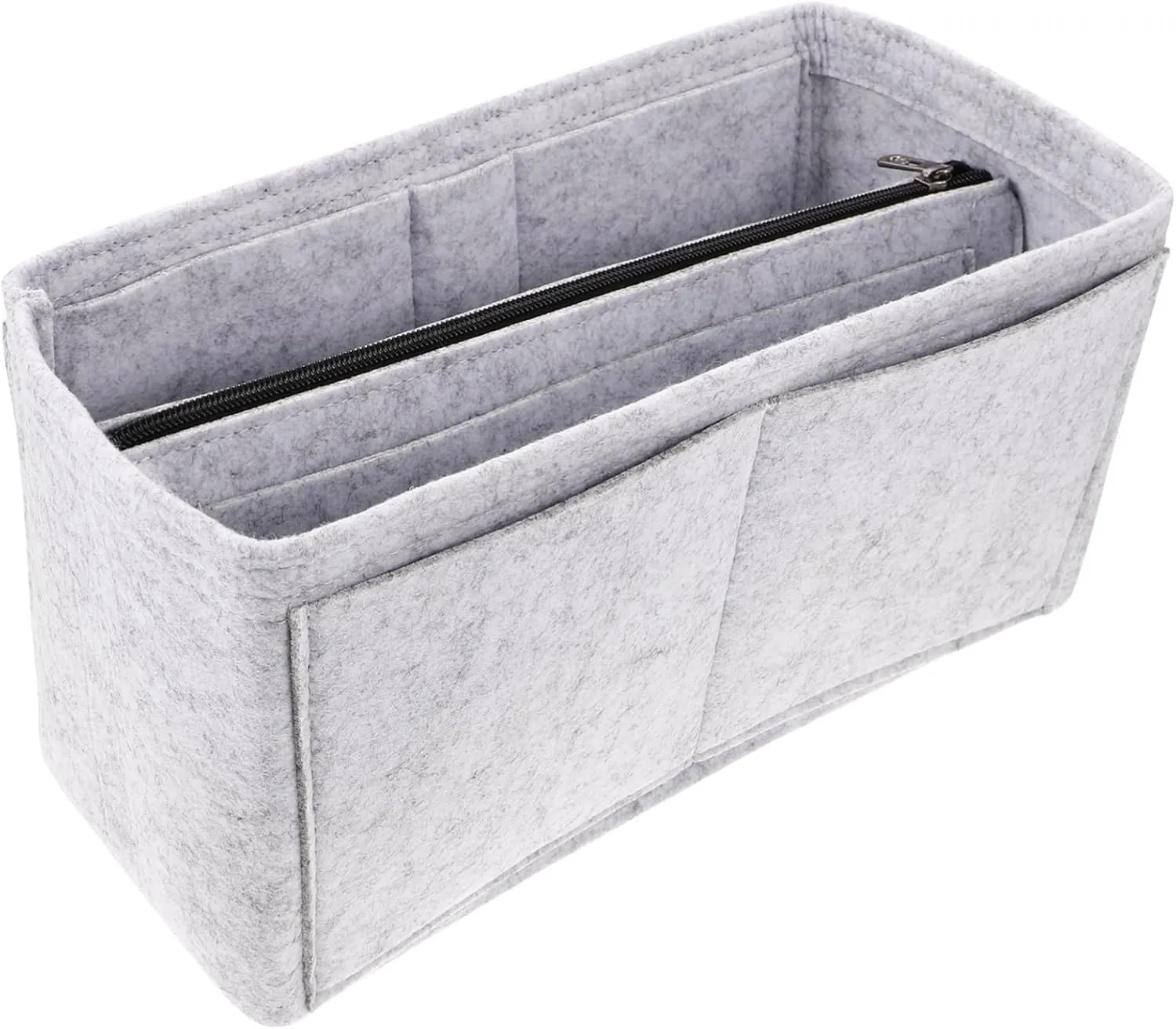 Homoyoyo Versatile Bag Organizer Insert for Tote Felt Makeup Bag Organizer 32.5x17.5x12.5cm