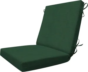 Honeycomb Essentials Outdoor Dining Chair Cushion, 20" x 41", Hampton Texture Hunter Patio Cushion