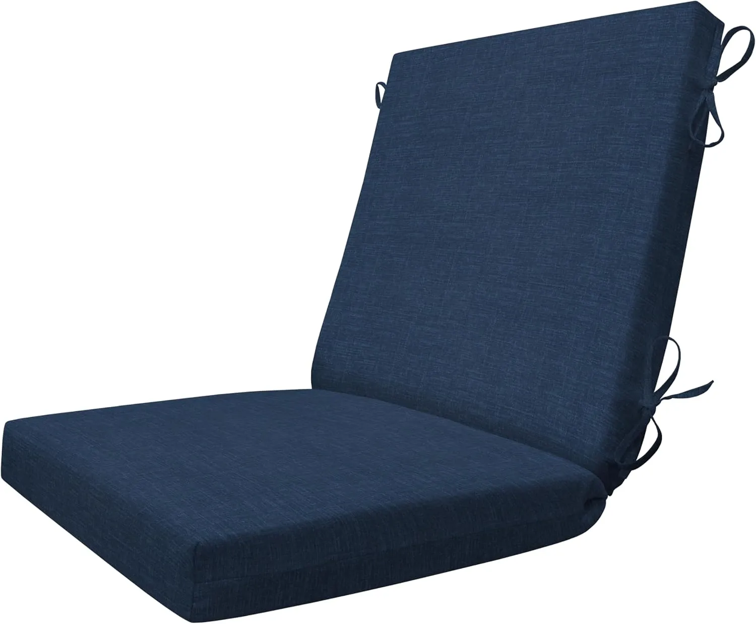 Honeycomb Essentials Outdoor Dining Chair Cushion, 20" x 41", Hampton Texture Navy Patio Cushion