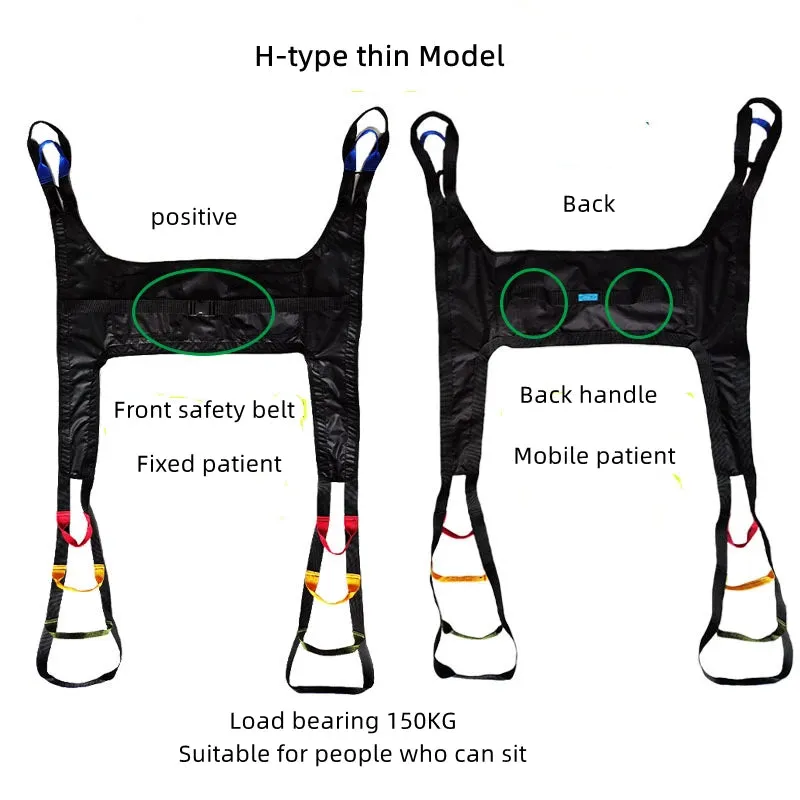 Household Lift Sling Transfer Belt Bed Wheelchair Spreader Lifter Strip Blanket for Elderly Disabled Paralyzed Patient Shift Aid